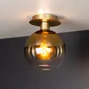 Image de Lucide Plafonnier Marius, doré, à 1 lampe, verre