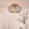Image de Lucide Plafonnier en forme de cage Manuela, Ø 40 cm, gris