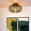 Image de Lucide Plafonnier cage Manuela, Ø 40 cm, vert