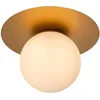Image de LUCIDE TRICIA - Plafonnier - Ø 25 cm - 1xE27 - Or Mat/Laiton