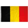 Image de OneTools Belge drapeau 150x90 cm, noir/jaune/rouge, support avec style, adapté à l'extérieur