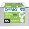 Image de DYMO LW grandes étiquettes autocollantes authentiques pour expéditions et badges nominatifs | 54 mm x 101 mm | 12 rouleaux de 220 étiquettes) | pour les étiqueteuses LabelWriter