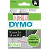 Image de DYMO D1 étiquettes autocollantes authentiques | rouleau de 12 mm x 7 m | impression en rouge sur fond blanc | pour étiqueteuses LabelManager