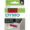 Image de Dymo D1 Ruban 12 mm x 7 m Noir sur Rouge 45017