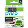 Image de D1 étiquettes autocollantes authentiques | rouleau de 19 mm x 7 m | impression en blanc sur fond noir | autocollantes | pour étiqueteuses LabelManager, Ruban