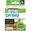 Image de D1 étiquettes autocollantes authentiques | impression en noir sur fond blanc | 24 mm x 7 m | pour étiqueteuses LabelManager, Ruban