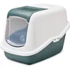 Image de bac litiere pour Chat - Nestor Nordic Green - Maison Toilette - façade Rabattable - Porte battante - Filtre Charbon - 56 x 39 x 38,5 cm