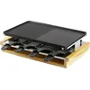 Image de Appareil a Raclette DOMO DO9246G - -grill Bamboo - 1200W - 3 niveaux - 8 personnes - Résistance acier inoxydable