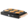 Image de Crêpière - DOMO - DO8717P - 1000 W - Pour 6 crêpes de Ø 115 cm - Thermostat réglable - Noir / Bois