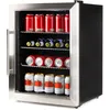Image de Domo DO91609BK Réfrigérateur de fête, classe d'efficacité énergétique : D (A - G) - 60 l - Appareil sur pied, noir, acier inoxydable (brossé)