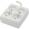 Image de CHACON Bloc 4 x 16 A carré avec cordon 1,5 m - Blanc