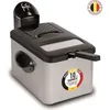 Image de FRIFRI - Friteuse 1.5 kg - 4.5 L dhuile - 3200W- rectangulaire 5 à 6 personnes - 1948 Duo Fil - métal - poids 3.5kg - F1948DUO