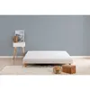 Image de DEKO DREAM Rakenne Sommier tapissier à lattes 160 x 200 - Bois massif blanc + pieds