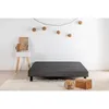 Image de Sommier tapissier à lattes 160 x 200 - Bois massif gris anthracite + pieds - DEKO DREAM Rakenne