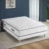 Image de Ensemble matelas sommier 140 x 190 cm Hauteur 24 cm - ressorts ensachés - 7 zones - réversible - fabriqué en Belgique - DEKO DREAM