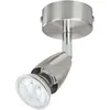 Image de Spot mural led gu10 3w 230 lumens acier brossé