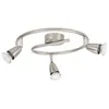 Image de Luminaire spot LED spirale GU10 3x42W acier brossé.