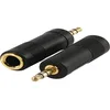Image de Valueline AC-005GOLD adaptateur et connecteur de câbles 3.5mm, 6.35mm, Noir, Mâle/Femelle, Or, Plastique - quantité : 1