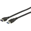 Image de Valueline CABLE-1131-1.8 câble USB 1,8 m USB A Noir - Câbles USB (1,8 m, USB A, USB A, 3.0 (3.1 Gen 1), Male Connector/Female Connector, Noir)