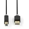 Image de Nedis Câble USB 2.0 A mâle - B M acho 2.0 m Anthracite