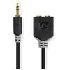 Image de Nedis Câble Audio stéréo mâle ou 3,5 mm   2 x 3,5 mm H