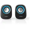 Image de NEDIS CSPR10020BU Enceinte PC | 2.0 | 12 W | 3,5 mm Femelle | Blanc/Bleu