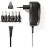 Image de NEDIS Adaptateur Secteur Universel - 12 W - 3-12 V DC - 1.80 m - 2.0 A - 6 Plug(s) - Noir