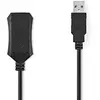Image de NEDIS - Câble USB actif - USB 1.1 / USB 2.0-480 Mbps - 20 m - Rond - Nickelé - PVC - Cuivre - Noir