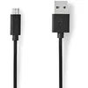 Image de Nedis Câble USB 2.0 A mâle - Mic ro B mâle 1.0 m Negr