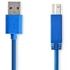 Image de Nedis Câble USB 3.0 A mâle - B M acho 3.0 m Bleu