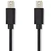 Image de Nedis Mini câble Display Port | DisplayPort 1.2 | Mini DisplayPort mâle | Mini DisplayPort mâle | 21.6 Gbps | Plaqué Nickel | 1.00 m | Rond | PVC | Noir | Sac en Plastique