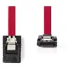 Image de NEDIS Câble SATA 3 Gb/s - Fiche SATA 7 broches - Connecteur SATA 7 broches - PVC - 0,50 m - Plat - Rouge - Sachet en plastique de 0,50 m - Rouge