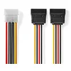 Image de NEDIS Câble d'alimentation Interne | Molex Male | 2X SATA 15 Broches Femelle | Plaqué Or | 0.20 m | Rond | PVC | Divers | Sac en Plastique