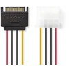 Image de NEDIS Câble d'alimentation Interne | SATA 15-Pin Mâle | Molex Femelle | Plaqué Or | 0.20 m | Rond | PVC | Divers | Sac en Plastique