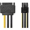 Image de NEDIS Câble d'alimentation Interne | SATA 15-Pin Mâle | PCI Express Femelle | Plaqué Or | 0.20 m | Rond | PVC | Jaune/Noir | Sac en Plastique