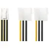 Image de Nedis Câble d'alimentation Interne | 2X Molex Mâle | PCI Express Femelle | Plaqué Or | 0.20 m | Rond | PVC | Jaune/Noir | Sac en Plastique