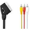 Image de NEDIS Câble péritel commutable SCAR T mâle - 3 x RCA mâle, 2.0, noir