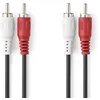 Image de NEDIS Câble Audio Stéréo 2 x Rca Mâles Vers 2 x Rca Mâles 1,5 M Noir