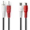 Image de NEDIS Câble audio stéréo 2 x R CA mâle   2 x RCA femelle 5,0 m Noir