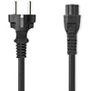 Image de NEDIS Câble d'alimentation | Connecteur d'alimentation mâle | IEC-320-C5 | Droit | Nickelé | Rond | PVC | Noir | Sac Polybag 3 m 3 m
