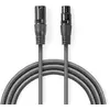 Image de NEDIS Câble audio équilibré | XLR 3 broches mâle | XLR 3 broches femelle | nickel | 20 m | rond | PVC | gris foncé | emballage carton
