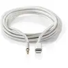 Image de Adaptateur Lightning - Apple Lightning à 8 Broches - 3.5 mm Mâle - Plaqué Or - 1.00 m - Rond - Nylon