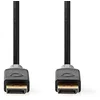 Image de Câble Displayport mâle DisplayPort mâle 8K @ 60 Hz plaqué Or 2 m Rond PVC Anthracite/Gris