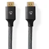 Image de NEDIS Câble HDMI haute vitesse avec Ethernet, connecteur HDMI, connecteur HDMI, gris acier, 1 m