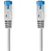 Image de NEDIS Câble réseau Cat6a double blindage pour installations Cat6a, convient pour les environnements réseau 10/100/1000/1000/10000 mégabits - 50 cm - Gris