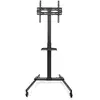 Image de Support TV sur Pied - 32-55" - Poids d'écran Maximal Pris en Charge: 35 kg - Design Colonne Prime - Hauteurs pré-fixées réglables - Verrouillage par Pression - Acier - Noir