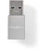Image de NEDIS Adaptateur USB | USB 3.2 Gen 1 | USB-A Mâle | USB Type-C ? Femelle | Plaqué Nickel | Droit | Métal | Noir | Blister