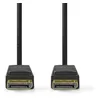 Image de Câble Displayport - Fiche DisplayPort - Connecteur DisplayPort - 8K @ 60 Hz - Nickelé - 1 m - Rond - PVC - Noir - Boîte