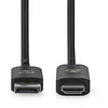 Image de NEDIS | Adaptateur DisplayPort | DisplayPort Mâle | Connecteur HDMI  | 8K @ 30Hz | Plaqué Nickel | Droit | 1.80 m | Rond | TPE | Noir | Enveloppe