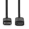 Image de Nedis CCGP37108BK02 câble vidéo et Adaptateur 0,2 m DisplayPort HDMI Noir